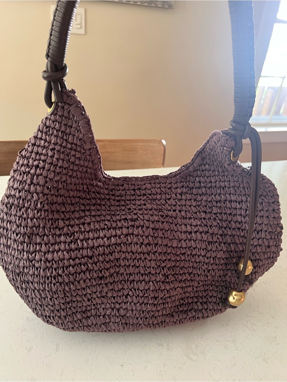 Madewell Woven Hobo Shoulder Bag in Plum